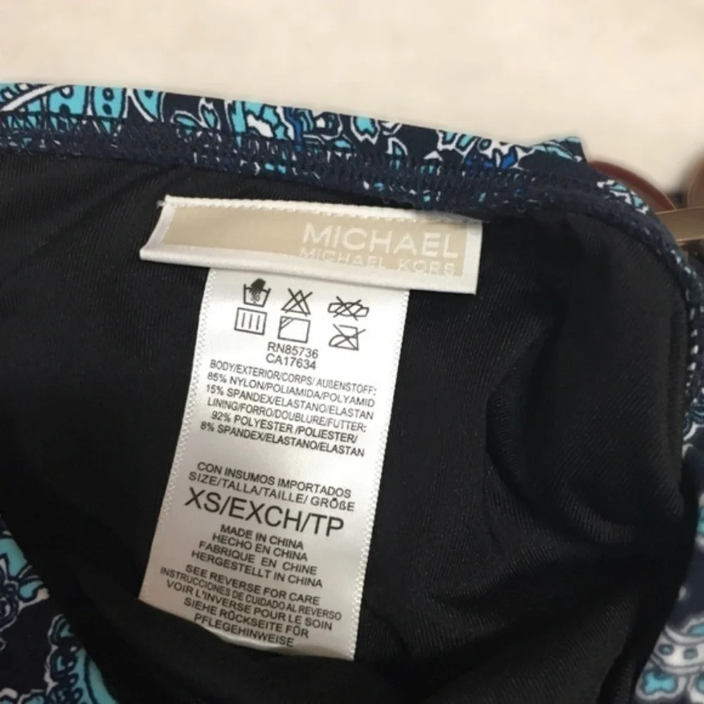 MICHAEL KORS Blue Paisley Bikini Bottom XS - Picture 12 of 14